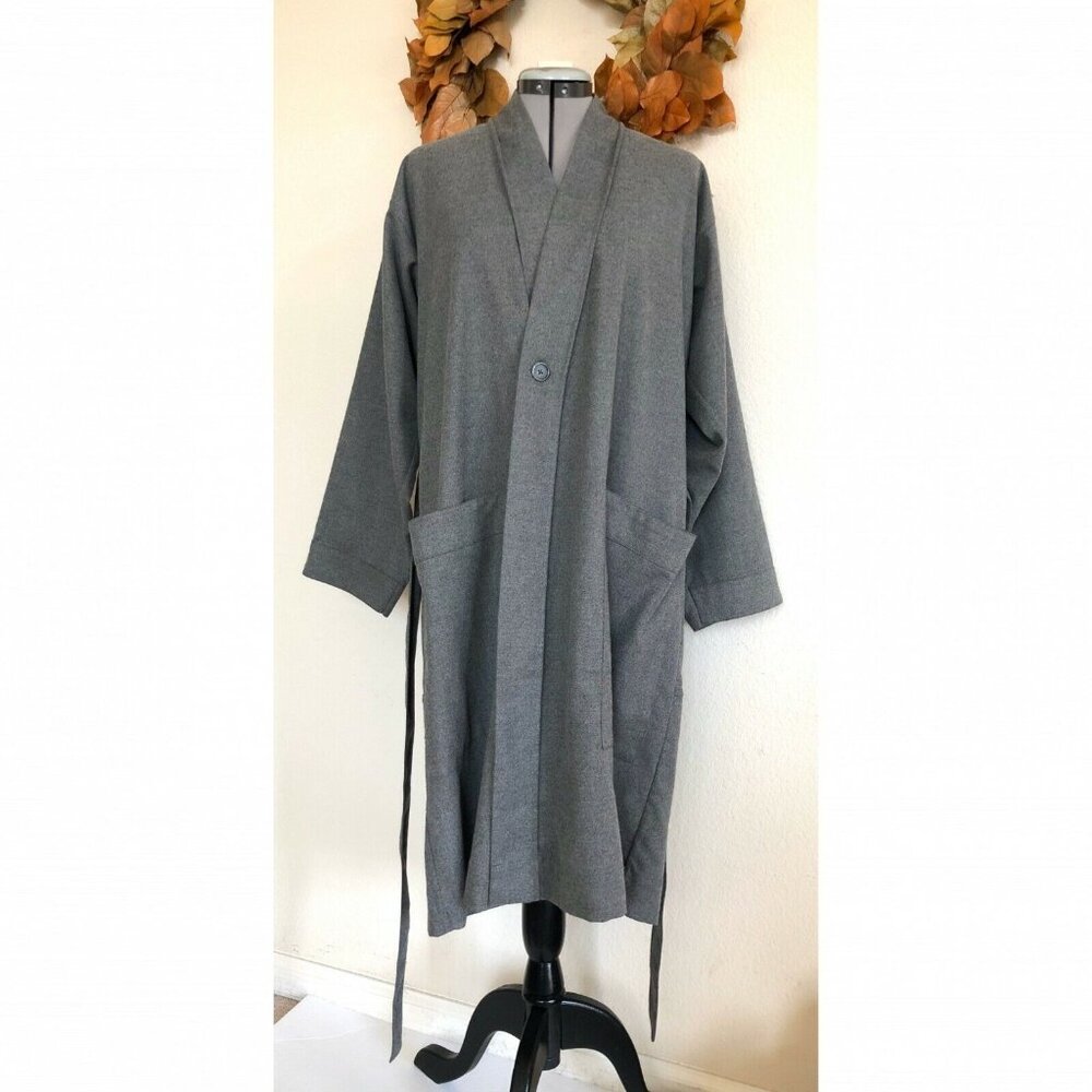 GREI New York Unisex Panel Robe Jacket Grey Size 0 Minimalist